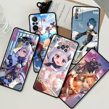 Чехол для Xiaomi Mi Poco X3 NFC X4 Pro F3 F4 GT M4 M3 F1 C40 11 Lite 11T, мягкий силиконовый чехол для телефона, чехол Genshin Impact Game Capa Poco C40