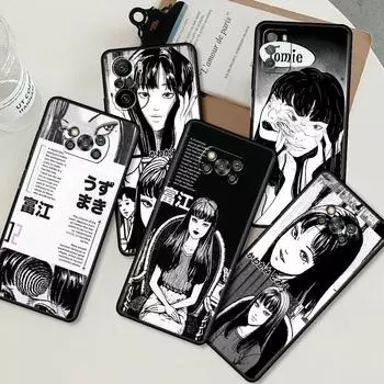 Чехол для Xiaomi Mi Poco X3 NFC X4 Pro F3 F4 GT M4 M3 F1 C40 11 Lite 11T Мягкий силиконовый чехол для телефона Funda Junji Ito Tees Horror Poco C40