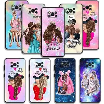 Чехол для Xiaomi Poco X3 Nfc X4pro X5 M3 для Mi 12 13 11 10 10t 8 Note10 Lite 11ultra 11t Pro F1 Pretty Baby Mom Girl For Mi Note 10 Lite