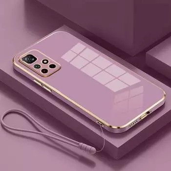 Чехол для Xiaomi Redmi 10 Redmi 10 2022, чехол для телефона Redmi 10 Prime 2022, роскошный чехол Redmi 10 с квадратным покрытием, противоударная задняя крышка Redmi 10&Case & Strap серый/чёрный