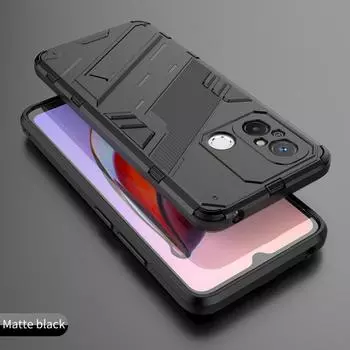 Чехол для Xiaomi Redmi 9 10 9A 9C 9T 10A 10C 12C Note 11 12 Pro 9S 10S 11S 12S 4G 5G Note 12R Turbo Armor Holder Back Phone Cover Redmi 9 чёрный