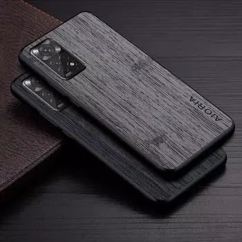 Чехол для Xiaomi Redmi Note 12 Pro 4G (не подходит 5G) Кожаный чехол с рисунком бамбукового дерева, роскошный чехол для redmi note 12 pro 4g redmi note 12 pro 4G коричневый