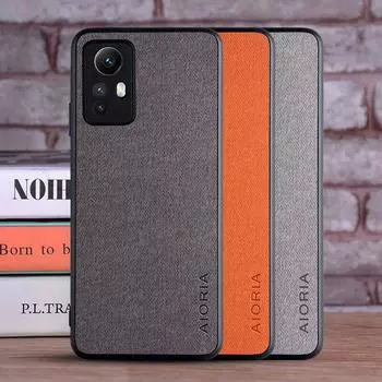 Чехол для Xiaomi Redmi Note 12S, чехол, роскошный текстильный кожаный мягкий чехол для redmi note 12s, чехол, чехол Redmi Note 12S чёрный