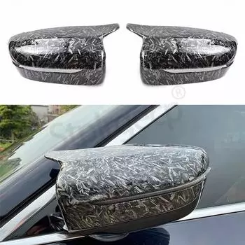 Чехол для зеркала G30 для BMW 4, 5, 7, 8-Series G22 G23 G24 G11 G12 G14 G15 G16 G31 G38, черные кованые чехлы для зеркал из углеродного волокна Black-2pcs