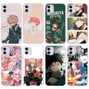 Чехол DT14 My Hero Academia для Samsung A04 A14 A23 A34 A54 M23 M33 M52 M53 Realme 10 9 C30S C35 C55 VIVO Y02S Y21 Y33S Y51 X80 Pro Прозрачная крышка VIVO Y19 кожа буйвола