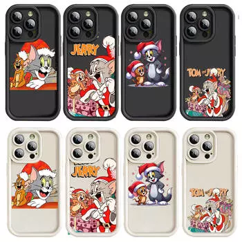 Чехол E-1 Tom and Jerry Christmas для iPhone 15 14 13 12 8 Plus Samsung S24 S23 Ultra A04S A05S Huawei P40 P50 P60 Nova 11 Pro Max OPPO A17K Reno 10 iPhone 8 Plus бездна