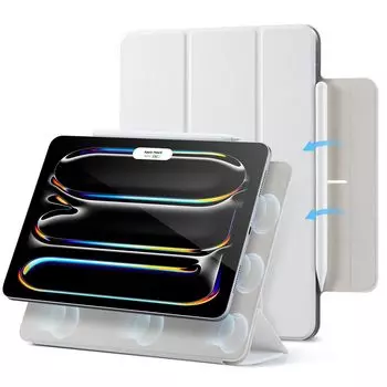 Чехол ESR iPad Pro 13 дюймов для M4 2024, сильная магнитная адсорбция, тонкий чехол-подставка с тремя сгибами, полностью совместим с Pencil ProUSB-C, автоматический