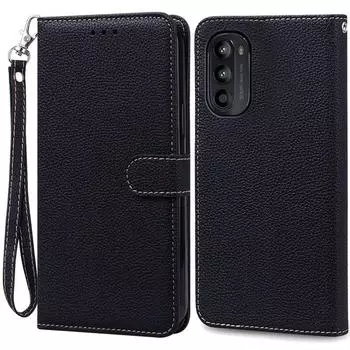 Чехол G82 для Motorola G82 5G, кожаный чехол-кошелек, чехол-книжка для Motorola Moto G82 5G, чехол-книжка для телефона, чехол-книжка, чехол-книжка For Motorola G82 5G кофейный