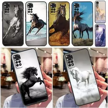 Чехол Galloping Horse для Xiaomi Redmi Note 11 11S 10 10S 9 9S 12 Pro Redmi 9A 9C 10A 10C Мягкий чехол Shell Redmi 10A