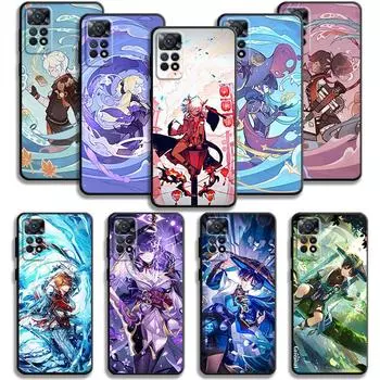 Чехол Genshin Impact Ganyu Yae Miko для Xiaomi Redmi Note 12 11t 11s 11 10 8 Pro 9 9s 9t 8t для Mi 10 8 9a 9c 10c 12c K40 For Redmi Note11T 5G