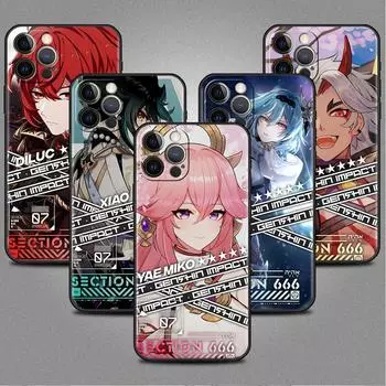 Чехол Genshin Impact с аниме для Apple iPhone 14 13 Pro Max 12 7 8 6 6S Plus 11 Mini XR SE мягкий чехол X XS силиконовый чехол для телефона iPhone 6 6S