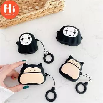 Чехол Hi Japan Anime для Apple AirPods 1 2 3 Pro, наушники без лица, мужской Snorlax, беспроводная Bluetooth-гарнитура, силиконовый мягкий чехол
