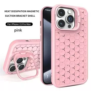 Чехол HoneyComb для Magsafe с беспроводной зарядкой, чехол для телефона iPhone 15 Pro Max Plus 14 13 12 Pro Max, мягкая задняя крышка с держателем-подставкой For iPhone 15 Pro