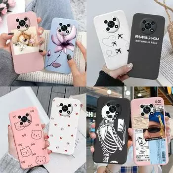 Чехол Honor X30 Magic 4 LITE 5G Fundas Honor X9 Силиконовый чехол для телефона Мягкий чехол из ТПУ Чехол для Huawe Honor X30 Модный бампер Противоударные защитные сумки Honor X30