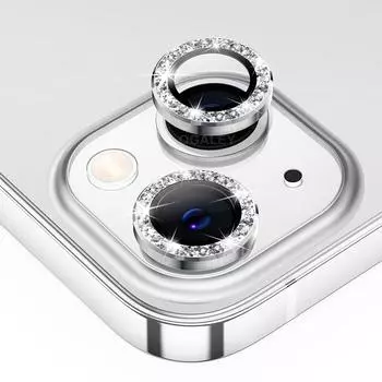 Чехол из 2/3 шт. для iPhone 15 Pro Max, чехол с бриллиантами, защита объектива камеры для iPhone 14, 13, 12, 11 Pro Max 3, защитная пленка из закаленного стекла iPhone 15 Pro Max чёрный