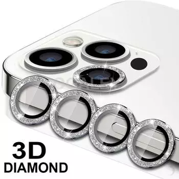 Чехол из 2/3 шт. для iPhone 12 Pro Max, чехол с алмазной защитой объектива камеры для iPhone 13 11 13 Pro Max 3, защитная пленка из закаленного стекла For iPhone 11 золотой