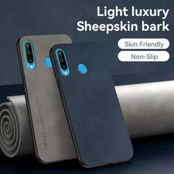 Чехол из овчины для Huawei P30Lite P50 P40 P20 Pro Y9S Y8P Y7A Y6P Y9 Prime 2019 Nova 11 10 9SE Роскошная матовая задняя крышка P40Lite чёрный