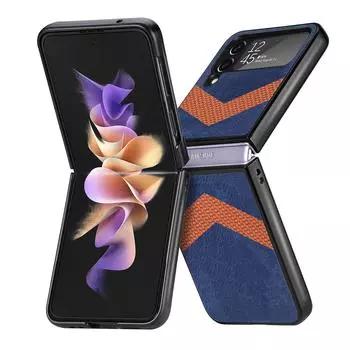 Чехол из углеродного волокна для Samsung Galaxy Z Flip 4, тонкий легкий противоударный чехол из настоящего углеродного волокна с матовым геометрическим узором Two V, арамидный тонкий легкий противоударный чехол For Galaxy Z Flip 4 розовый