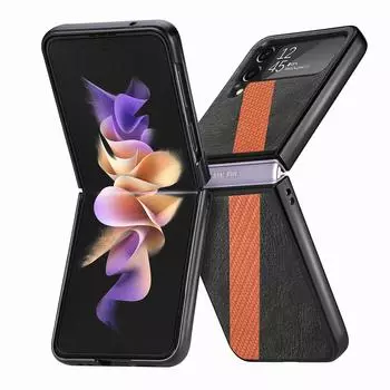Чехол из углеродного волокна для Samsung Galaxy Z Flip 4, тонкий легкий противоударный чехол из настоящего углеродного волокна с матовым геометрическим узором, тип L, арамидный тонкий легкий противоударный чехол For Galaxy Z Flip 4 зелёный