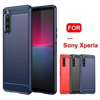 Чехол из углеродного волокна для Sony Xperia 1 5 10 i ii iii iv v Ace 2 3 Pro-i противоударная задняя крышка телефона для Sony 10 ii 5 iii 1 iv Funda For Xperia 1 чёрный