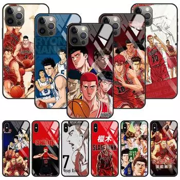 Чехол из закаленного стекла с рисунком аниме Slam Dunk Basketball Teenager для Iphone 12 11 Pro Max 14 13mini Fundas X Xr Xs Max 8 7 6s Plus For iPhone 14 Plus