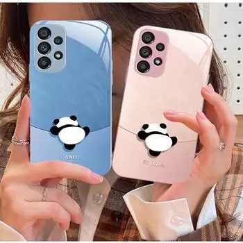 Чехол из жидкого стекла Climbing Panda для Samsung S20Plus с ультрауниверсальным объективом для S10Plus — симпатичный дизайн. Samsung S23 Pulse