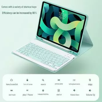 Чехол-клавиатура Bluetooth для iPad Pro 11, кожаный чехол с гнездом для стилуса — магнитный защитный чехол для планшета 10-го поколения 10.9 iPad - 9.7 inch