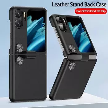 Чехол-книжка для Oppo Find N2 Flip 5g, ремешок на руку, подставка, высококачественный кожаный чехол для телефона, чехол-книжка для Find N2, защитная задняя крышка ForOPPO Find N2 Flip золотой