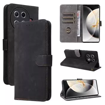 Чехол-книжка для Tecno Camon 30S / Camon 30S Pro, чехол из искусственной кожи, чехол на весь корпус for Tecno Camon 30S Pro чёрный