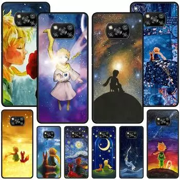 Чехол «Маленький принц» с аниме «Космос» для Xiaomi Poco X3 NFC M3 X4 Pocophone F1 M4 Pro F4 F3 GT, черный чехол из ТПУ для телефона Redmi Note 11 9S Pocophone F1