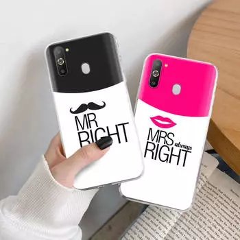 Чехол Mr Right Lovers TPU для iPhone XR 7 8 14 15 11 12 13 X XS Pro Max Xiaomi Redmi 13C Note 9 Samsung A22 S23 S24 Ultra Plus VIVO Xiaomi Poco X3 аэро