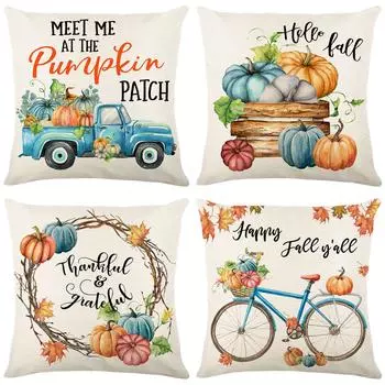 Чехол на подушку Autumn Pumpkin Harvest Series для гостиной, дивана, чехлы для подушек, изголовья кровати в спальне 45*45cm JYM171-1
