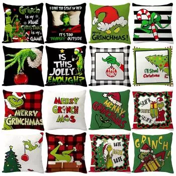 Чехол на подушку Christmas Happy, 18 X 18 дюймов, зимняя праздничная наволочка для дивана One Size