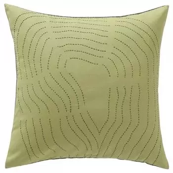 Чехол на подушку IKEA FR DD Freud зеленый с вышивкой 50х50 см
