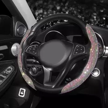 Чехол на руль автомобиля Diamond Protector Set дышащие противоскользящие автомобильные аксессуары универсальные украшения для девочек и женщин чёрный