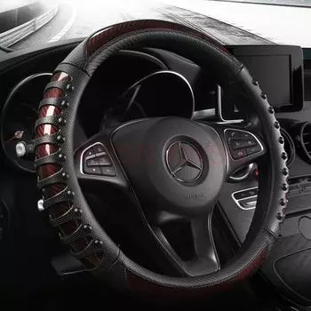 Чехол на руль из микрофибровой кожи для Mercedes B-Class W245 W246 W242 W247 B-Klasse B180 B200 B250 B250E Автомобильные аксессуары чёрный