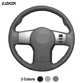 Чехол на руль, ручное шитье для Nissan Pathfinder III 2004-2014 Frontier Xterra, черный, бежевый, серый, автомобильный Black Thread