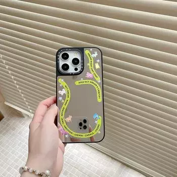 Чехол NCT DREAM для iPhone 15 Pro Max: Модный фирменный зеркальный дизайн для iPhone 14 Pro, 13 и 12 14 Pro Max