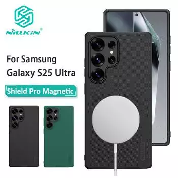 Чехол Nillkin для Samsung Galaxy S25 Ultra для телефона Super Frosted Shield Pro с магнитной задней крышкой Samsung Galaxy S25 Ultra чёрный