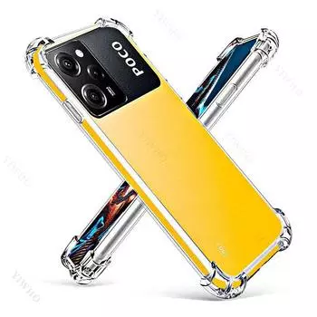 Чехол Poco X5 Pro для Xiaomi Poco X5 Pro 5g, прозрачный жесткий силиконовый чехол PocoX5, прозрачный чехол Poco X 5 Pro, чехол Poco X5 Pro, бампер Poco x5 pro&Silicone Case чистый