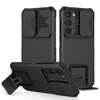 Чехол-подставка для защиты объектива для Samsung Galaxy S23 Ultra S22 Plus S21 Fe A54 A53 A33 A34 A73 A13 A52s A52, чехол для телефона for Galaxy S23 ultra зелёный