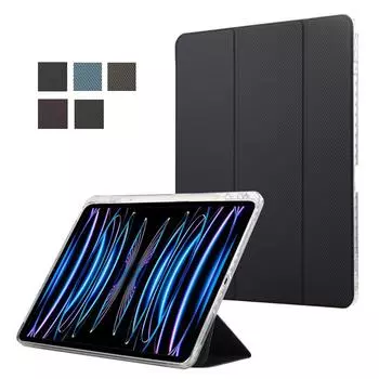 Чехол-подставка из углеродного волокна и акрила для iPad Pro 13, 11 дюймов, 2024 года, складной чехол с держателем для карандашей For iPad Pro 11 2024 серый