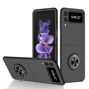 Чехол-подставка с кольцом и защитой от царапин для Samsung Galaxy Z Flip 5 3 Flip5 Flip4 Flip 4 2 5G Flip3 Flip2 Нескользящий чехол for Samsung Z Flip 3