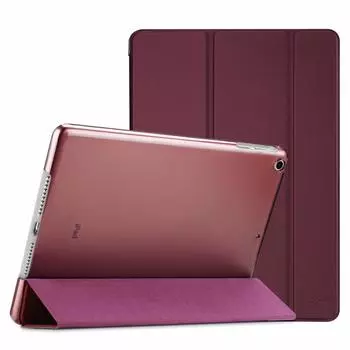 Чехол ProCase iPad Air 1, умный ультратонкий защитный чехол-книжка с подставкой, прозрачная матовая задняя крышка, совместимая с iPad Air 1-го поколения A1475, цвет вина (2013