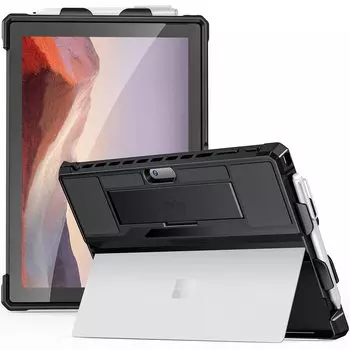Чехол ProCase Surface Pro 7 Plus Pro Pro Pro Pro Pro Pro Противоударный защитный чехол Легкий держатель для ручек Совместимость с клавиатурой Черный 7, 6, 5, 4, LTE,