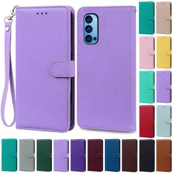 Чехол Reno4 Reno 4 Pro для OPPO Reno 4 Pro 5G, кожаный чехол-кошелек с откидной крышкой для OPPO Reno 4 4G, чехол для телефона Reno4 Pro 5G Etui Reno4 4G светло-фиолетовый