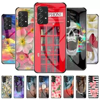 Чехол S22 Ultra для Samsung A52s 5g, чехол из закаленного стекла, чехол для Samsung A52 A51 A32 A22 A53 A13 A12 A50 A72 S21 S20 Fe A04s A50 A30S A50S