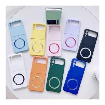 Чехол с беспроводной зарядкой на магните для Samsung Galaxy Z Flip 4, ультратонкий, удобный для кожи, жесткий чехол Magsafe для Samsung Zflip3 Samsung Z Flip 4 светло-зеленый