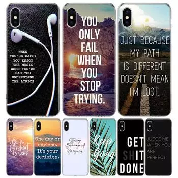 Чехол с цитатами для телефона для iPhone 13 12 11 Pro Max 6X8 6S 7 Plus XS XR Mini 5S SE 7P 6P с узором iPhone 11