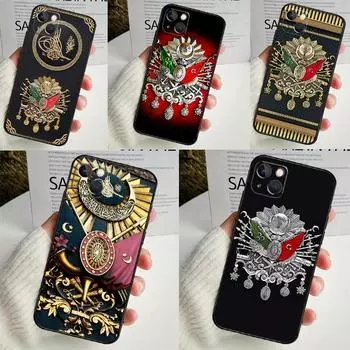 Чехол с гербом Османской империи для iPhone 14 16 15 Pro Max 11 12 13 Mini 7 8 Plus X XR XS MAX, мягкий противоударный чехол iPhone 13Pro MAX